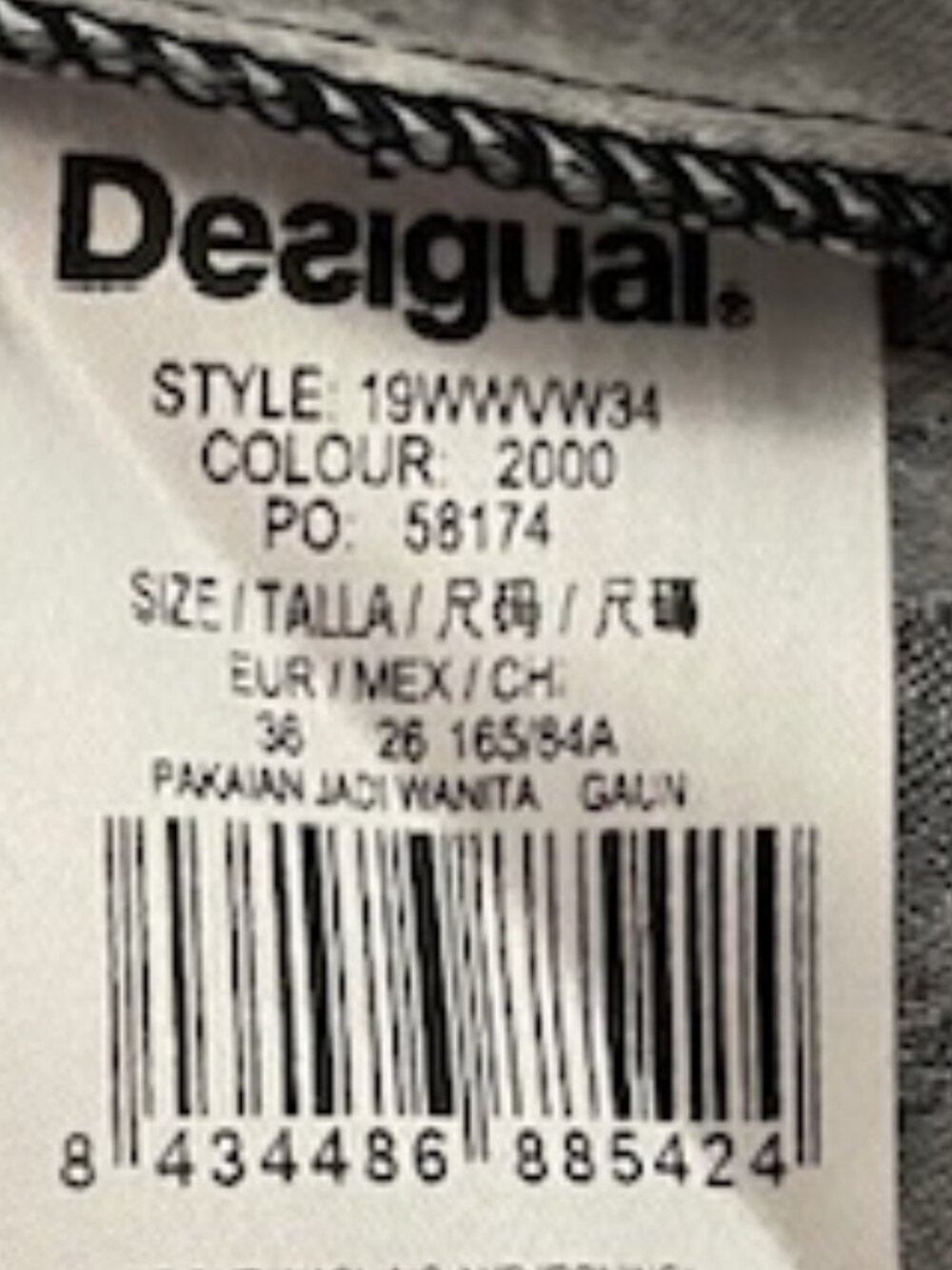 Desigual XS Suam Long Sleeve Black Printed Shirt Dress EUC - Picture 5 of 8